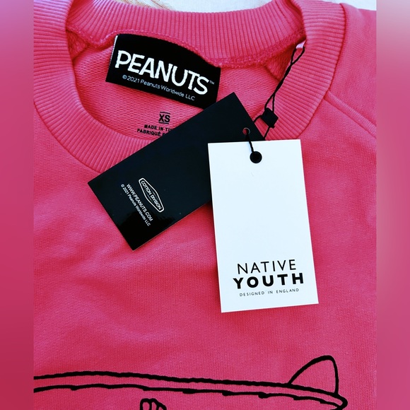 NWT UO Peanuts Oversized Sweatshirt XS - Picture 4 of 7